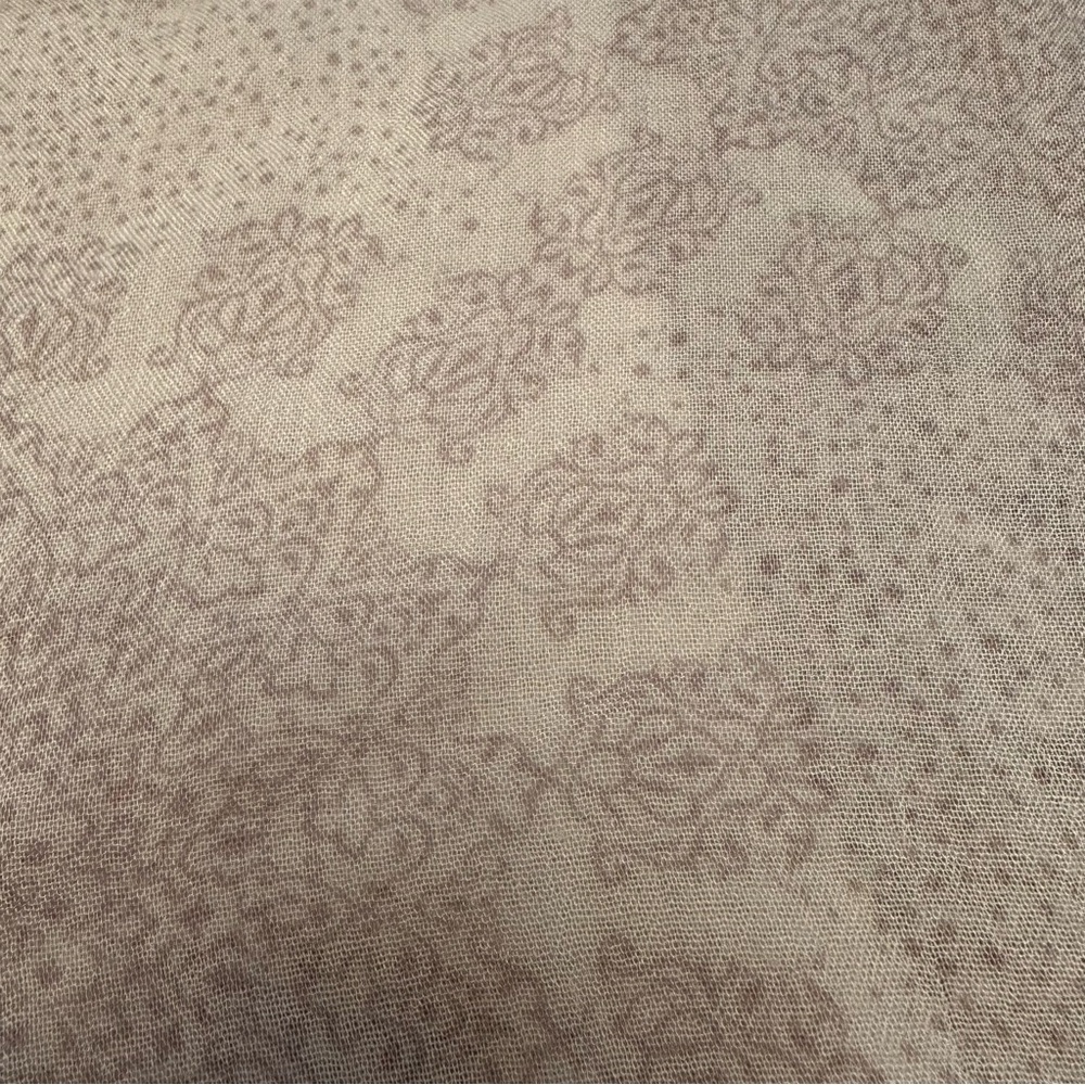 Rectangular Beige / Neutral Toned Paisley Scarf - image 5